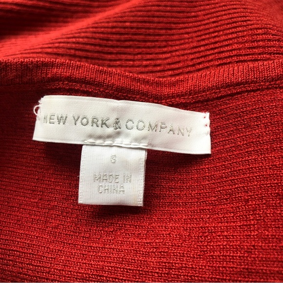 New York & Company Women’s Boatneck Rayon/Nylon Loose Fitting Sweater, Rust Sz S - Picture 7 of 13